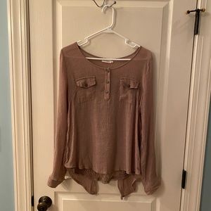 Blu Pepper beige women’s lace back top